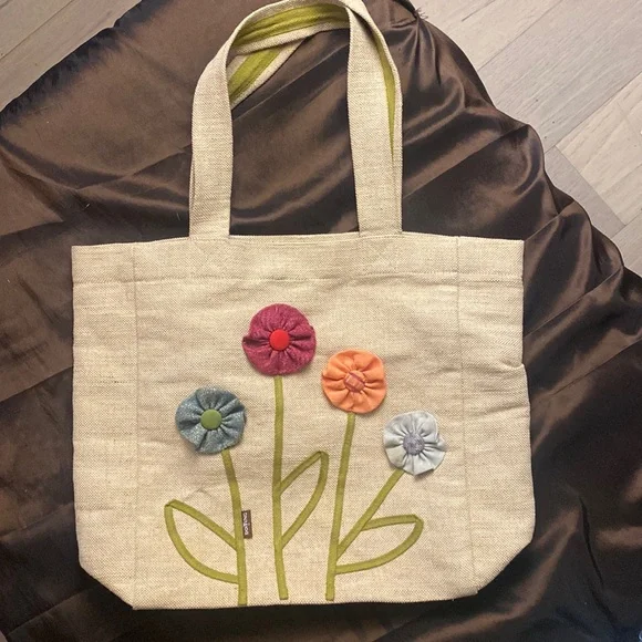 DOITUNG Tote Bag - Floral Canvas Tote Bag - Multicolor Gorgeous Design 🎀 Flowers - Picture 1 of 6